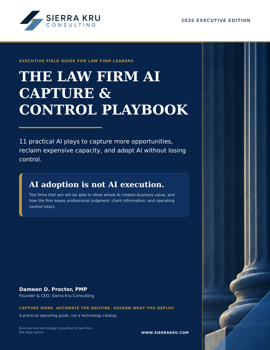 The Law Firm AI Capture & Control Playbook, 2026 Executive Edition